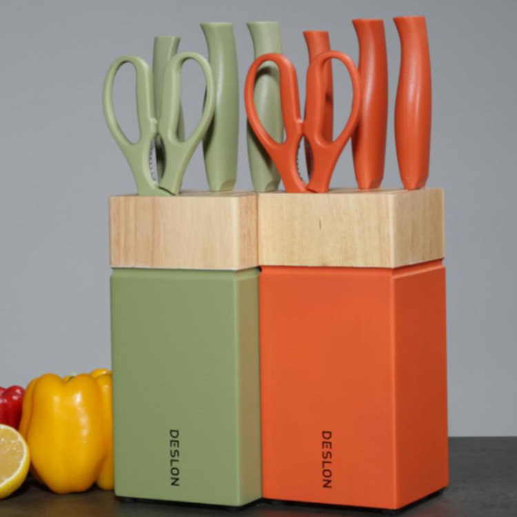 德世朗 家用厨房刀具五件套切菜刀水果刀厨房剪厨房刀ZR-TZ013-5
