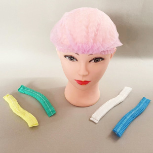Factory direct food catering disposable non-woven hat mesh cap dust cap mushroom cap breathable dust-proof