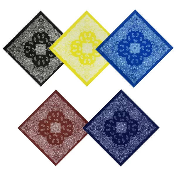 Pure Cotton Paisley Cashew Flower Square Scarf Casual Outdoor Cycling Face Towel Hip-Hop Street Dance Bandanna Accessories