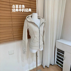 山东即墨卫衣上衣女带帽慵懒chic运动瑜伽服健身服秋冬显瘦外套