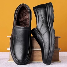 【头层牛皮】秋冬男士真皮休闲鞋商务加绒保暖棉皮鞋男棉鞋爸爸鞋