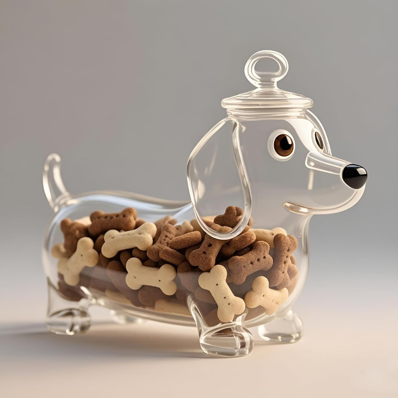 跨境新品 French Bulldog Snack Jar 宠物储存零食罐户外训练罐子|undefined