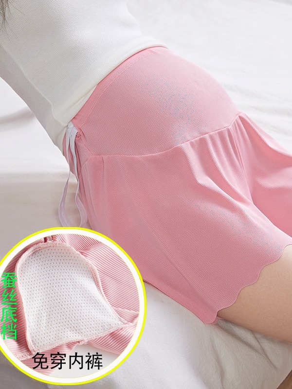夏の薄手のアイスキャンデーの妊婦の安全ズボンに合わせて妊娠期の防走光三分ズボンを作ります。