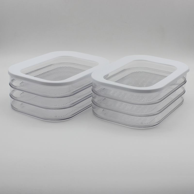 Caja de almacenamiento transparente transparente para lavado a máquina especial transfronterizo con tapa para refrigerador de cocina de grado alimenticio