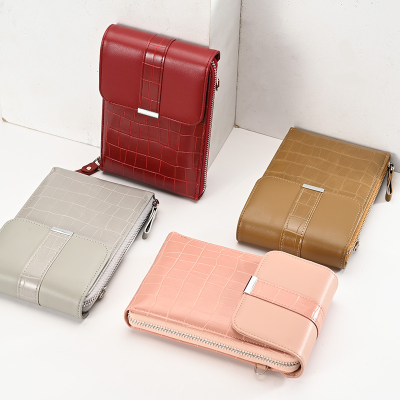 Bolso de las mujeres 2023 nuevo cinturón hebilla bolsa cubierta bolso de las mujeres cocodrilo patrón billetera multifuncional mini bolso del teléfono