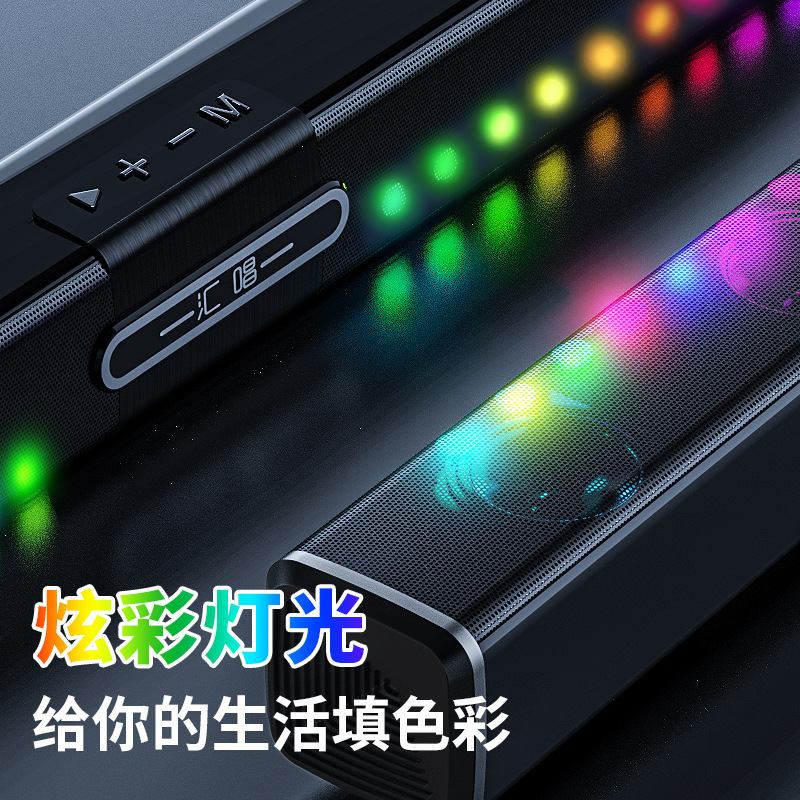 Huichang [新バージョンアップ] エコーバープロジェクター テレビ ステレオサウンド ホームシアター Bluetooth スピーカー付き W|undefined