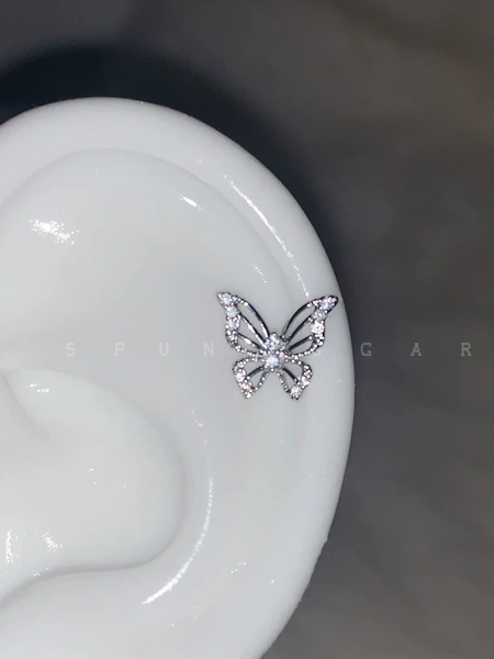 Zircon butterfly ear bone nail-single
