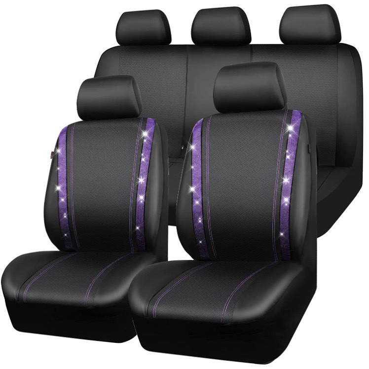 Source Manufacturer Black Diamond-Studded Waterproof Car Seat Cover Full Set Amazon Temu Meike Duo Russia