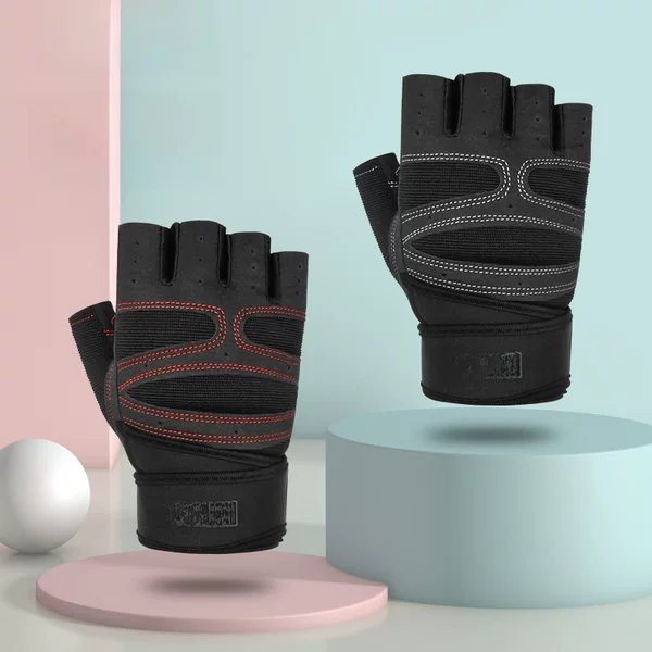 Fitness Gloves Men and Women Sports Equipment Dumbbell Workout Weightlifting Half Finger Gloves Training Gym Breathable Non-Slip