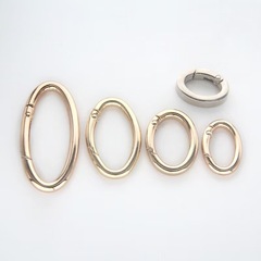 ダン型スプリングコイルハンドバッグ O リングバックルバッグハードウェアアクセサリー楕円形の滑走路型オープンカラビナ