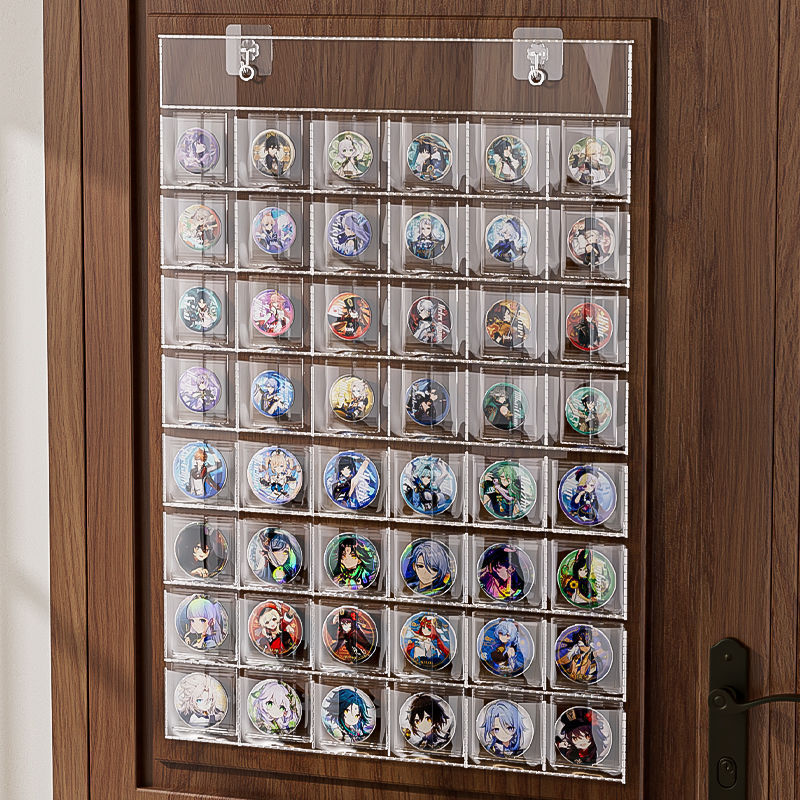 48 grid bar protection bag plus back card 75mm bar display rack wall laser ticket badge display rack anti-oxidation