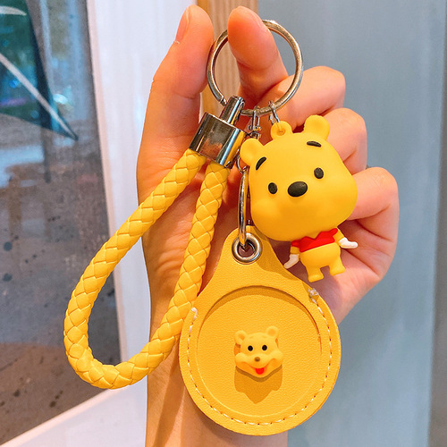 Creative Cartoon Round Water Drop Access Control Card Cute Sensor Mini Community Bus Elevator Card Protective Cover Keychain