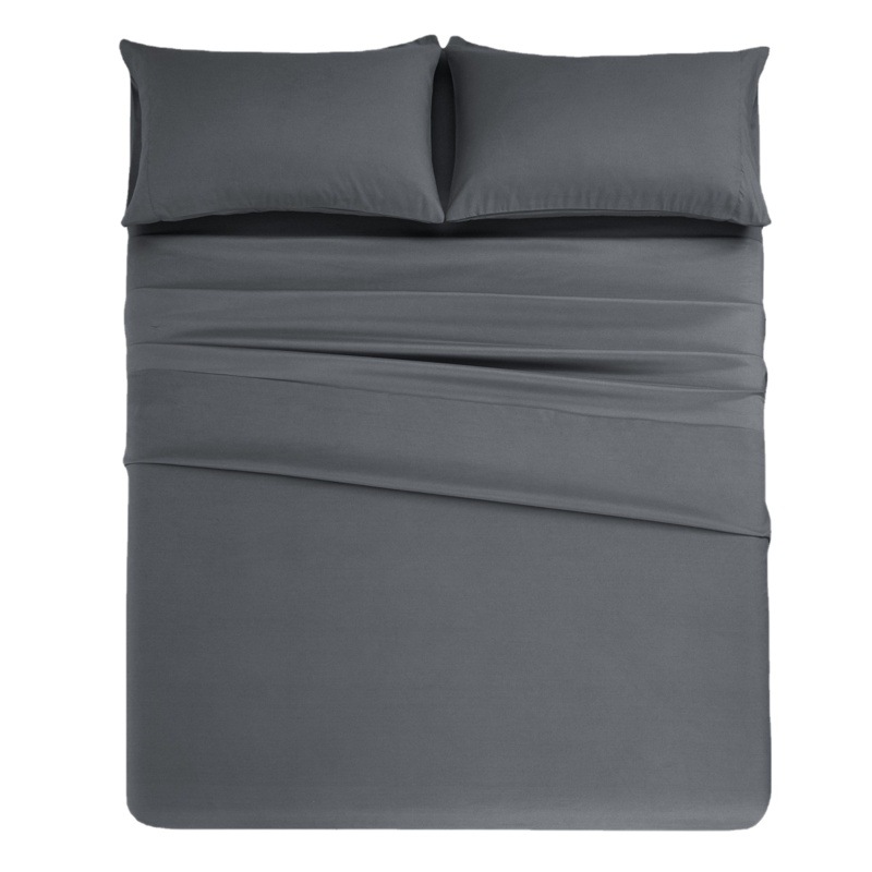 Juego de Sábanas Viou para Exportación, Textiles para el Hogar, Sábanas Ajustables, Lisas o Estampadas, Juego de Cuatro Piezas