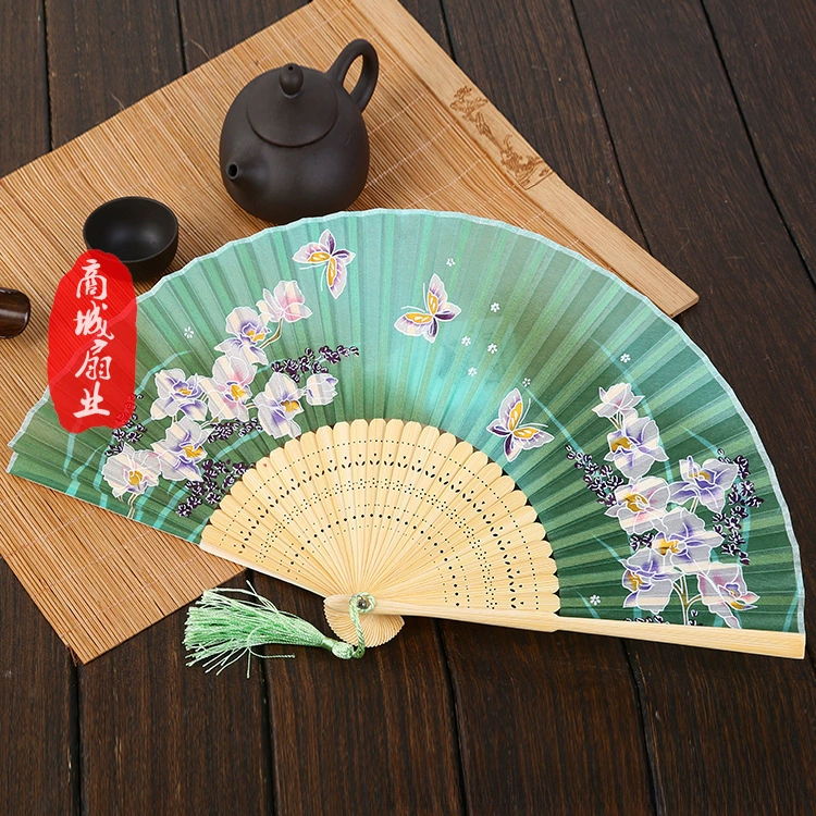 Silk Japanese hair locks, round fan, wholesale, Birthday gift