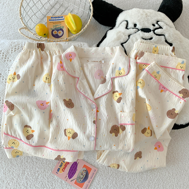 Yun Duo cotton-2727#Cai Dou-Three-piece Set