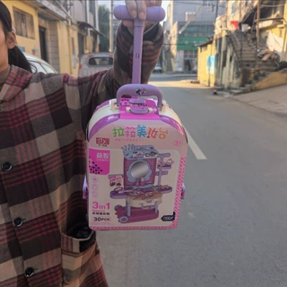 2255-9女孩过家家拉杆化妆梳妆台玩具打扮公主彩妆机构礼品批发