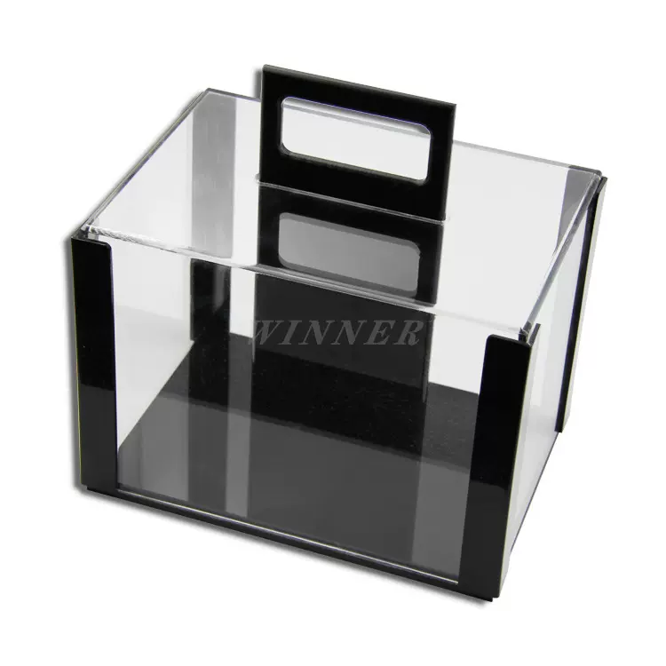 百家乐筹码箱提码箱高档亚克力材质手提箱筹码箱子便携棋牌神器