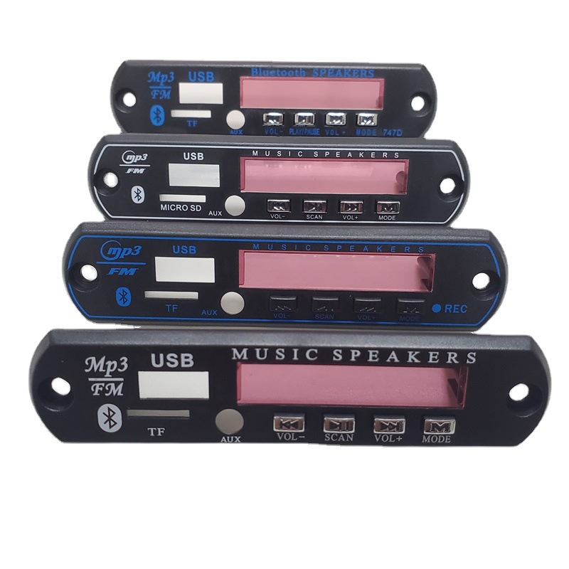 MP3 Bluetooth Decode Panel SD Card Reader Playback Panel Speaker Display Plastic Cover USB Card Cover