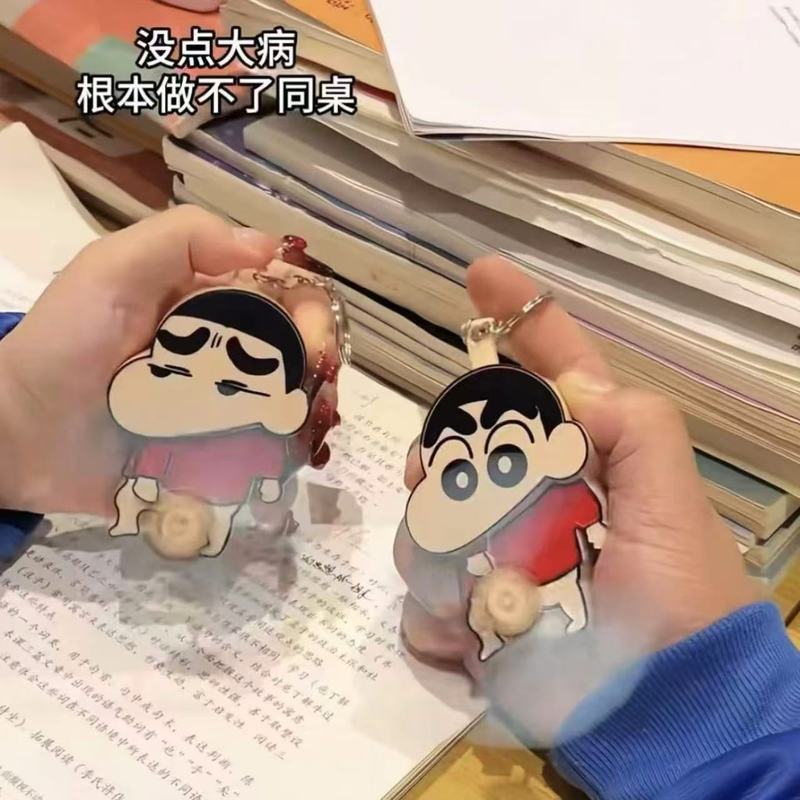 Douyinと同じクリエイティブな漫画のプッシュ式Xiaoxin Trick-or-Treatハンドファンダブルリーフ折りたたみ式Xiaoxinファンキーホルダー|undefined