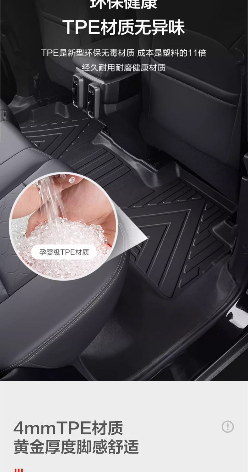 Suitable for Volkswagen Touron Pro Floor Mats Surrounding Tpe Car Floor Mats 25 Volkswagen Main Driver Seven-Seat Floor Mats Upper Layer