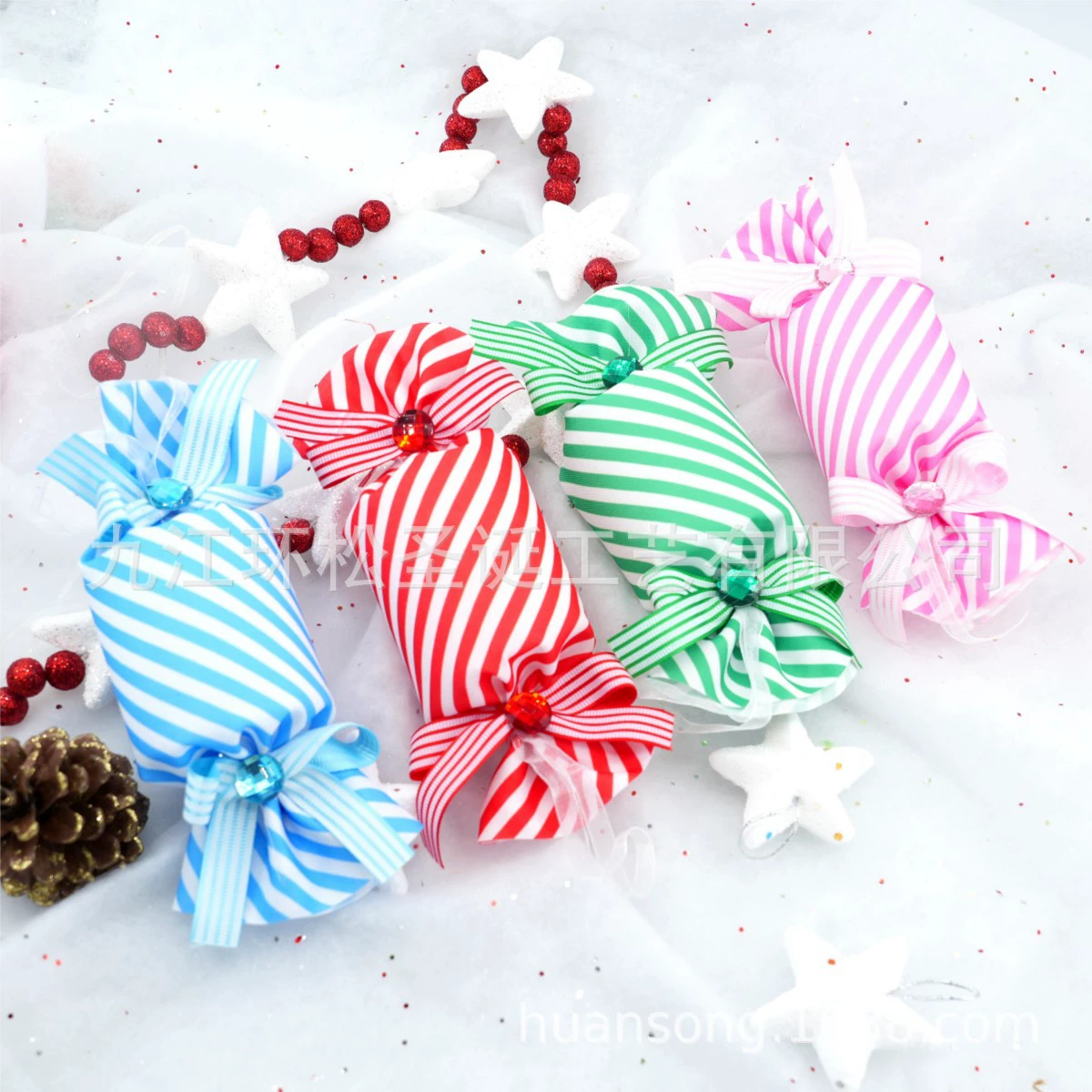 Christmas pendant, decorations from foam, layout for hotel