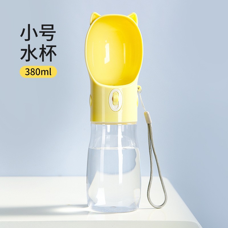 Mascota al aire libre taza de agua portátil gato y perro viaje taza de viaje agua comida taza vajilla para mascotas al por mayor