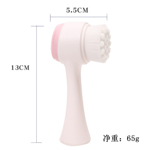 Double-sided cleaning silicone nylon face wash brush manual cleansing skin care standing brush export quality dropshipping