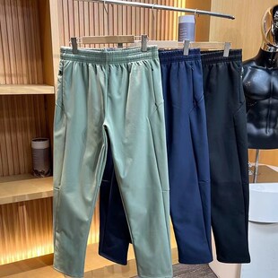 D Special Family Same Style! Three-dimensional Tailored Autumn and Winter Men's Warm fleece-lined Thickened Outdoor Casual Soft Shell Trousers