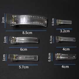 跨境热销透明发夹定制颜色喷漆效果镂空发夹经典diy边夹量大可谈