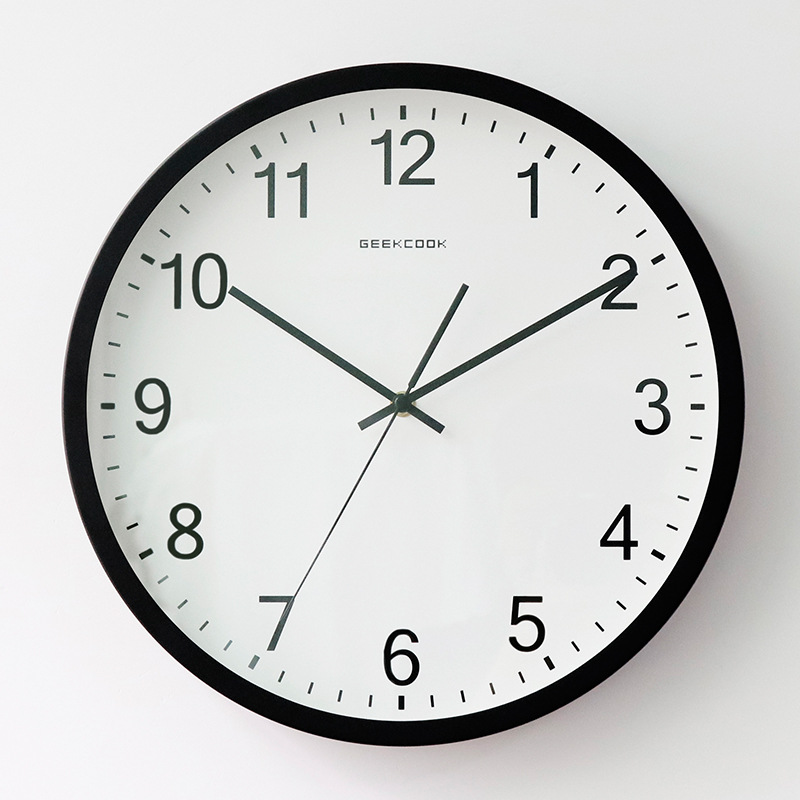 越境新商品知能感応音控led夜光掛け時計: 太陽シンプル創意家庭金属時計灯