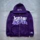 1121 zipper sweater letter foam