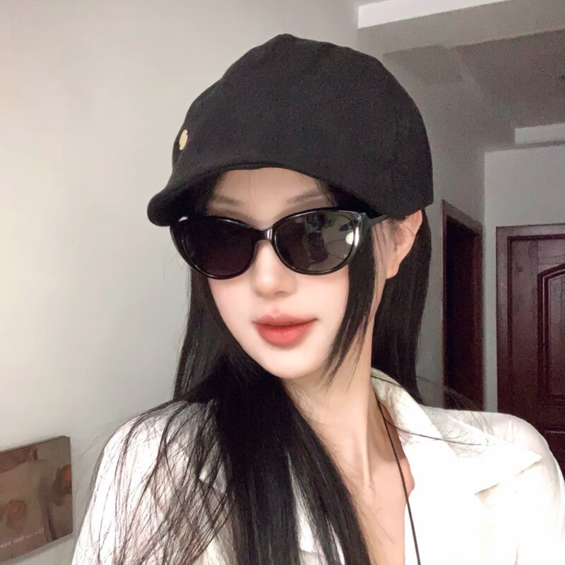 春夏复古纯色棉麻鸭舌前进帽子女显脸小轻薄透气个性贝雷帽报童帽|undefined