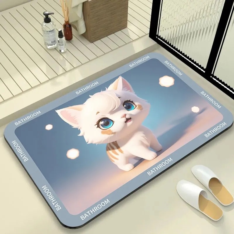 Cartoon Animal Diatom Mud Floor Mat For Bathroom And Entrance_voghion.com