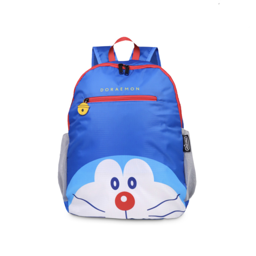 现货叮当猫哆啦卡通印花轻便折叠休闲运动度假旅游双肩包