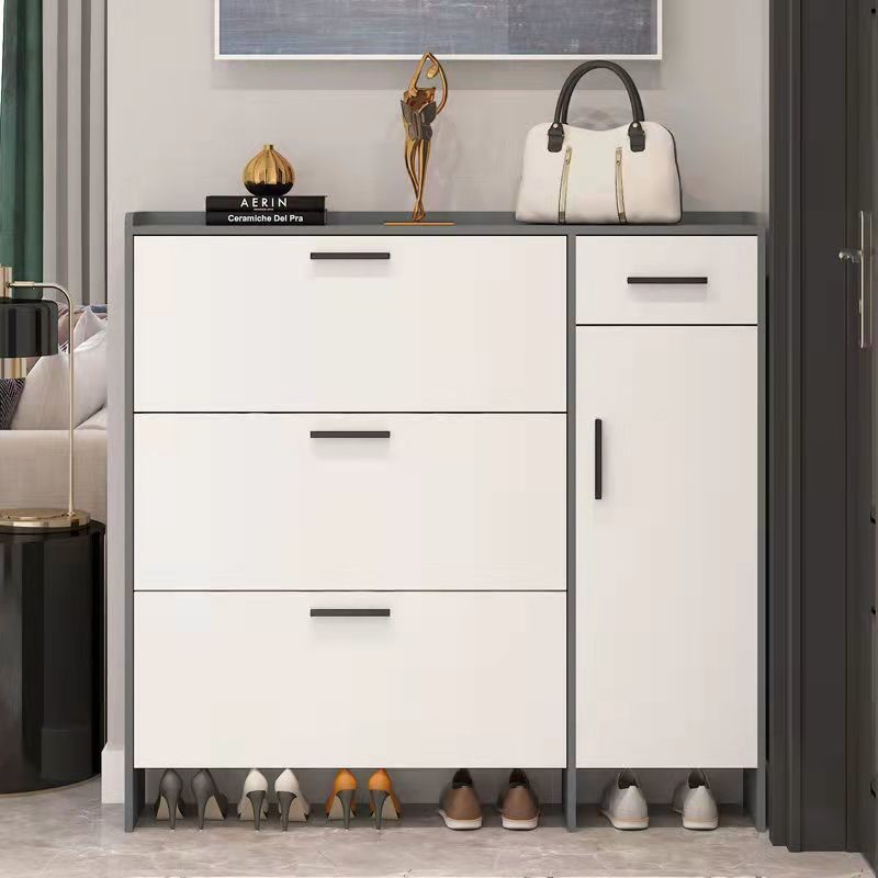 Ultra-Thin Shoe Cabinet, Light Luxury Gray, Large Capacity Storage Cabinet for Home Entrance, Simple Modern Practical Shelf, Economical Type