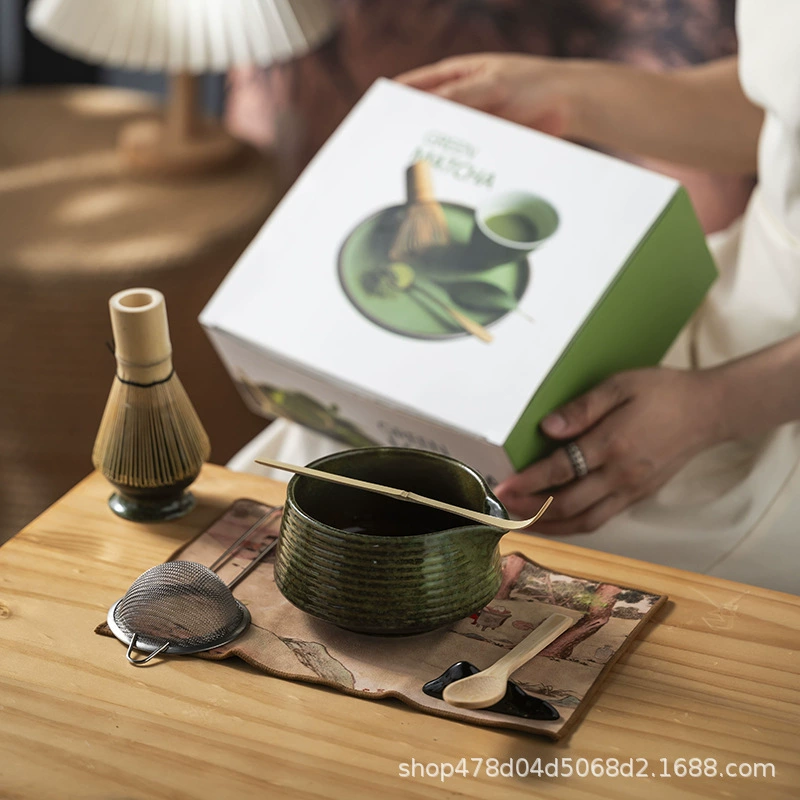 Японский набор матча с китайским чайным венчиком, чашей для чайной церемонии династии Сун и подарочным набором для чаепития