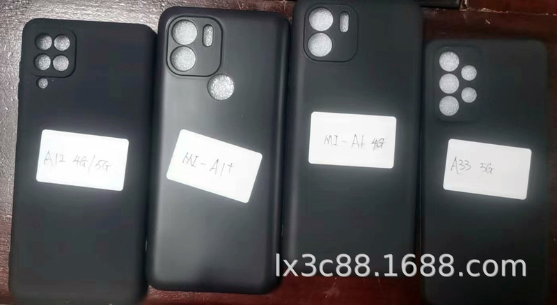 Suitable for Samsung S21/22/23 A02/03/53/24 M52/331.3Mm Frosted Large Hole Solid Black Material Case Suitable for Samsung S21/22/23 A02/03/53/24 M52/331.3Mm Frosted Large Hole Solid Black Material Case