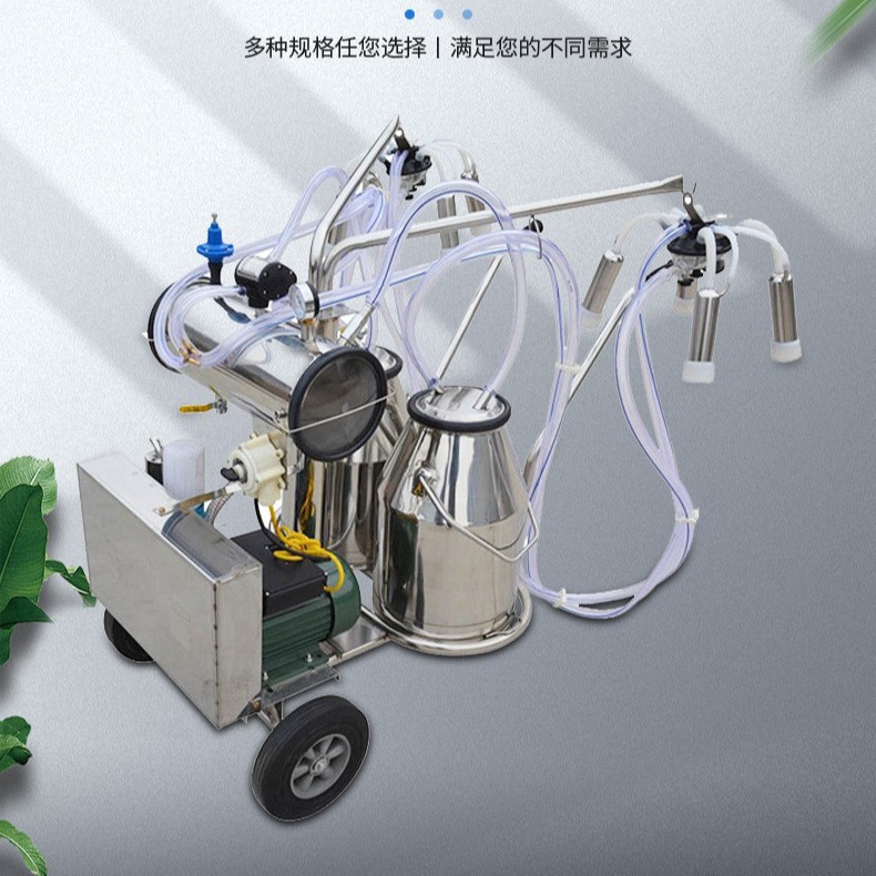 活塞式双桶挤奶机现货小型挤奶器牛羊吸奶器奶牛羊用挤奶机械