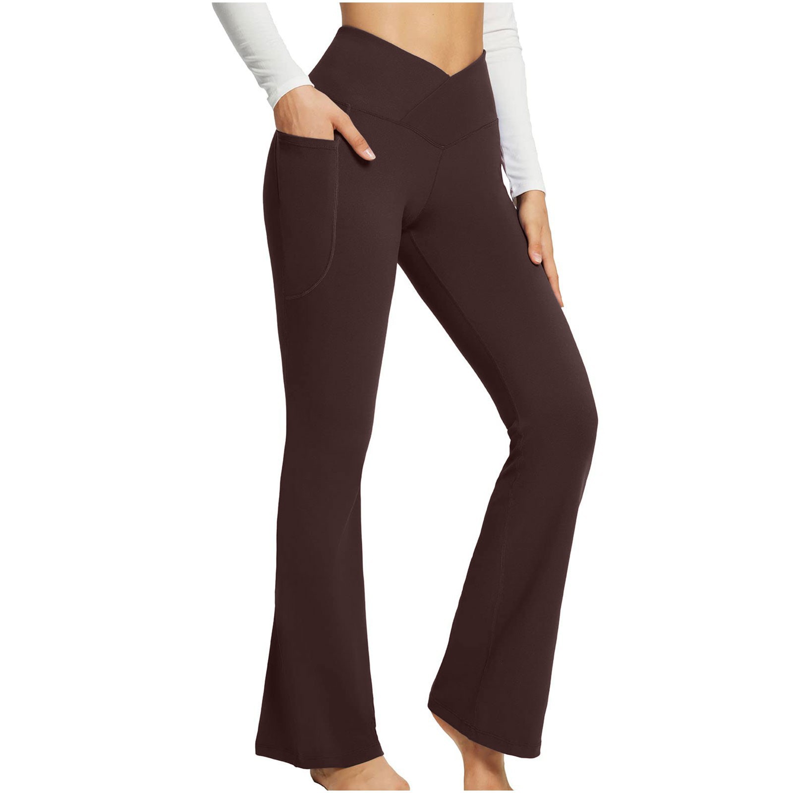 Women's Daily Fashion Solid Color Full Length Pocket Flared Pants display picture 68