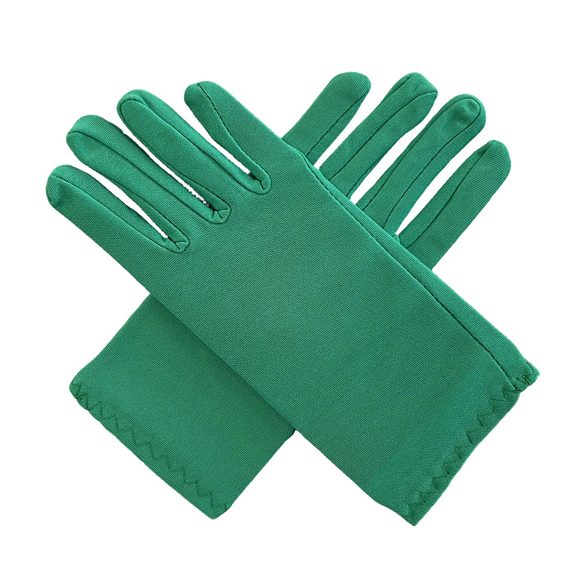 Guantes cortos de seda de leche, accesorios de vestir, guantes de etiqueta, imprescindibles para salir en verano