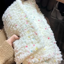 围巾手工diy毛线软毛绒珊瑚绒编织自制手织围脖材料包送女生礼物