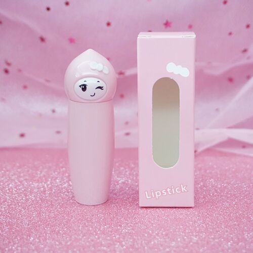 Empty Lipstick Tube Cute Pink Little Girl Cartoon Green Tea Cat Lipstick Tube 12.1mm Lipstick Tube