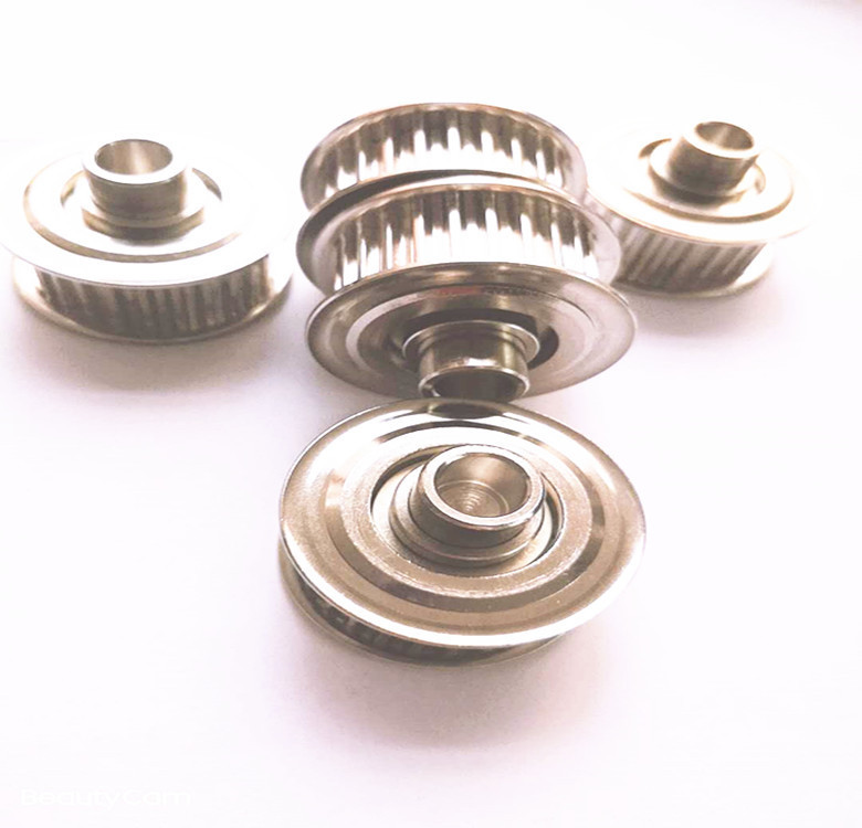 【厂家加工】东莞开门器同步带轮齿轮+传动轴加工