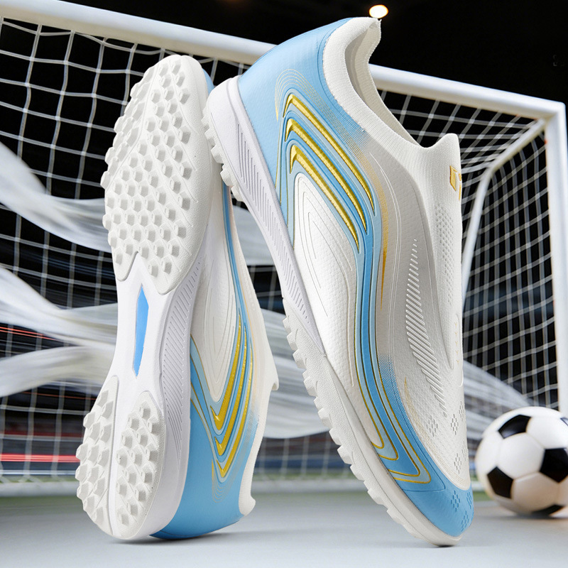 Zapatos de Fútbol de Corte Bajo con Tejido de TPU Transpirable para Césped Artificial y Natural