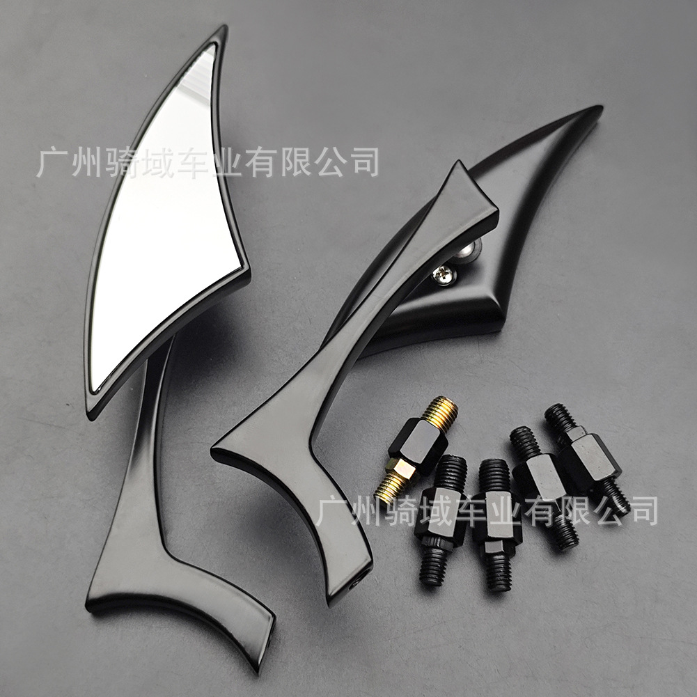 Motorcycle rearview mirror, modified sports car rearview mirror, triangular Harley retro modified off-road rearview mirror