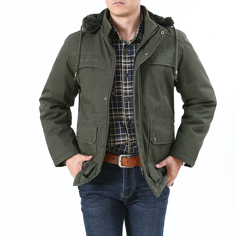 8655 # зима Новое утолщенное пальто с хлопковой подкладкой на флисовой подкладке, рабочая одежда с капюшоном, пальто с хлопковой подкладкой, мужское зимнее теплое пальто средней длины