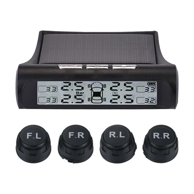 Tire pressure monitoring system Monitoring System Four-Wheel Tire - black-and-white-screen-external