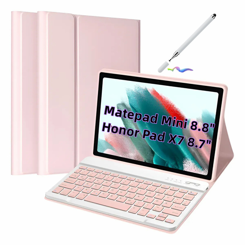 Suitable for Huawei Matepad Mini Keyboard Protective Case Honor Pad X7 Leather Case Magnetic Detachable Bluetooth Mouse Suitable for Huawei Matepad Mini Keyboard Protective Case Honor Pad X7 Leather Case Magnetic Detachable Bluetooth Mouse