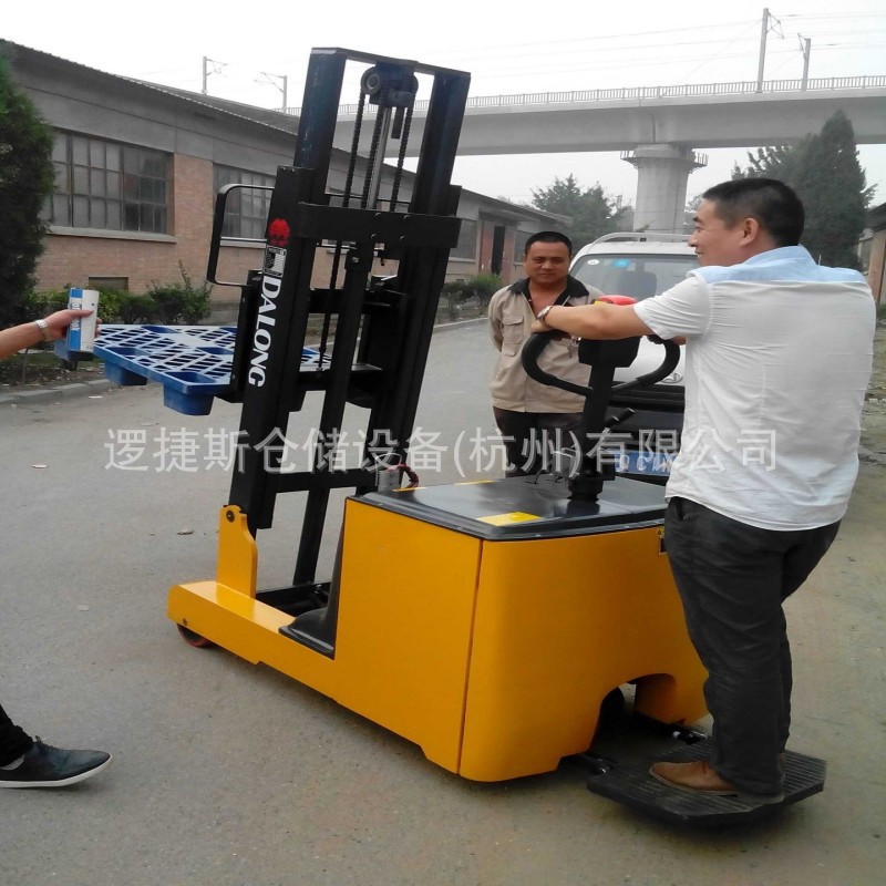 电动步行堆高车液压升降机铲车托盘搬运车叉车小型堆高机