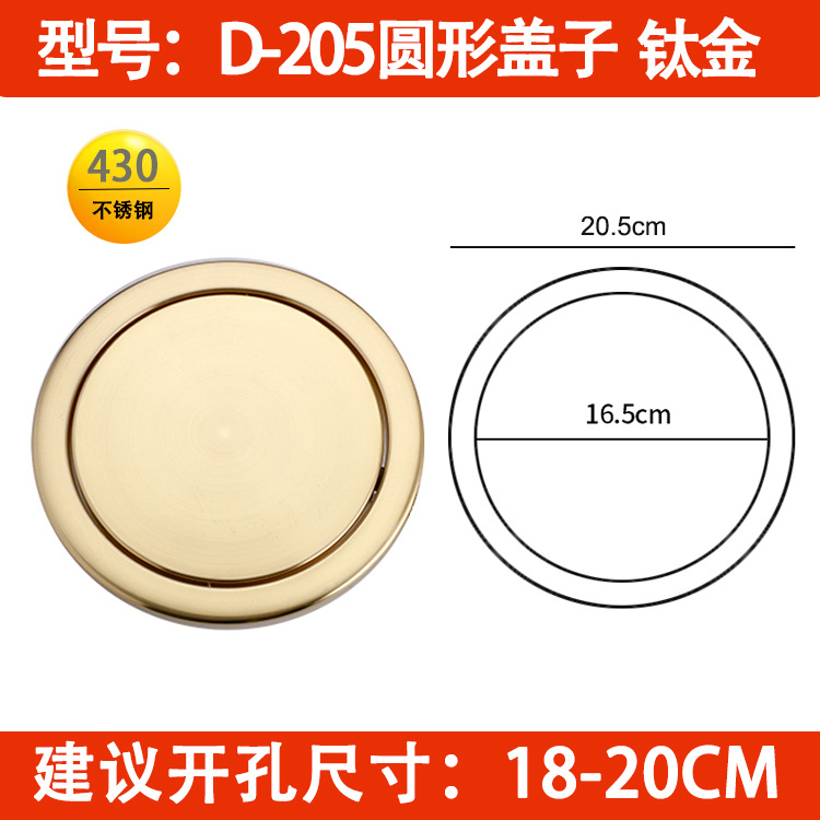 Encimera empotrada cubierta basculante basura puede Flip cubierta de acero inoxidable cubierta basculante cocina lavabo herramientas cubierta oculta